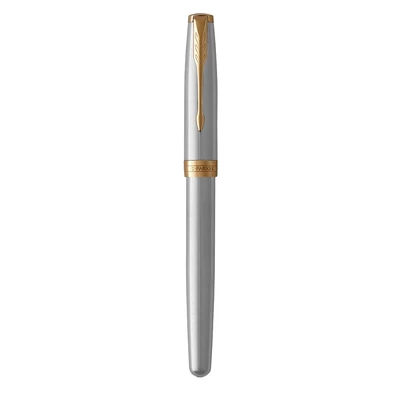 PARKER Sonnet töltőtoll, Stainless Steel with Gold Trim 1931504