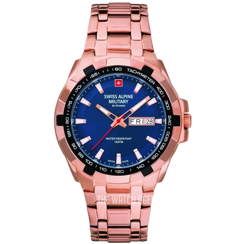 Swiss Alpine Military Day-Date Blue/Rose gold
